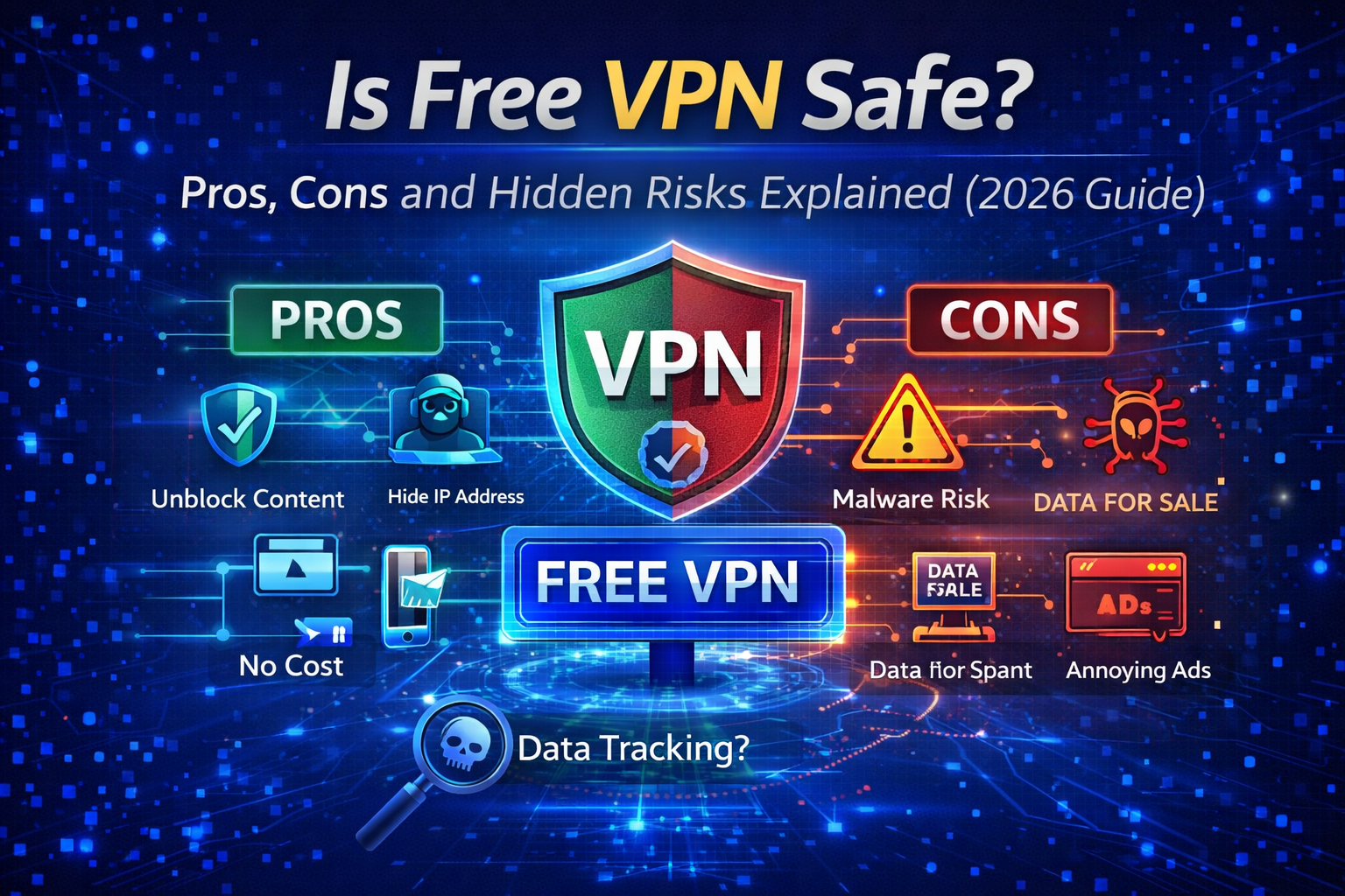 Is Free VPN Safe? Pros, Cons and Hidden Risks Explained (2026 Guide)